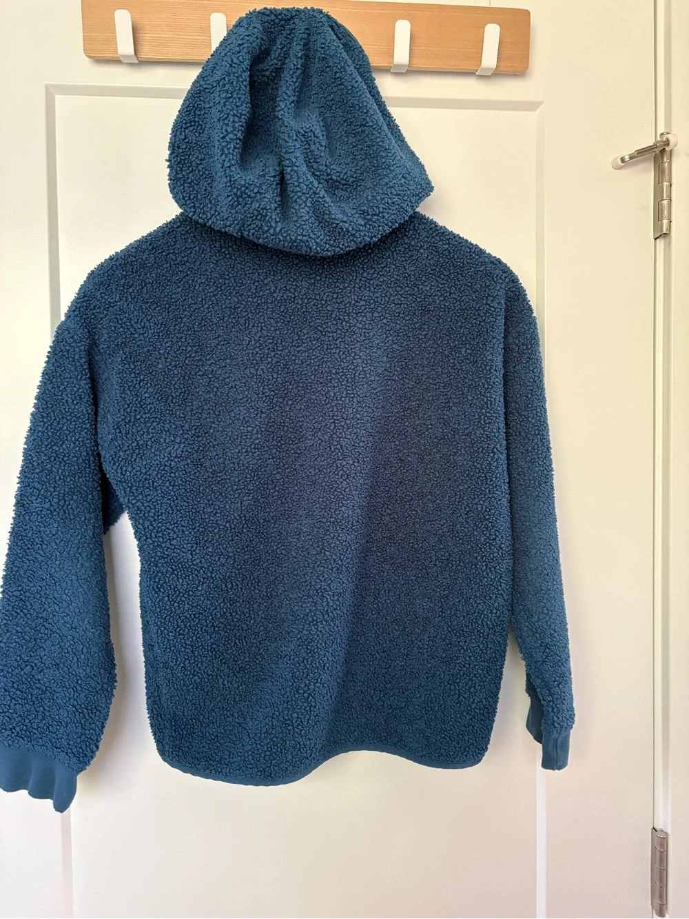 Nike Kids Blue Hooded Sherpa Zip Jacket size:M